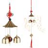 Relaxdays Set 2 Campane Vento Feng Shui Campanelli Acchiappasogni, Scacciapensie