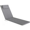 Bazkar Cuscino per Sedia a Sdraio Grigio 190 x 55 cm