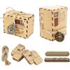 Vulevirtue 50pezzi Scatole Portaconfetti in Carta Kraft,Bomboniere Scatole R