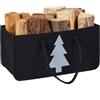 Relaxdays Portalegna da Interno in Feltro, Cesta con 28 L di Volume, Borsa per l