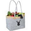 Relaxdays Portalegna da Interno in Feltro, Cesta da 35 L, Borsa con Manici Porta