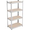 Relaxdays Scaffale in Acciaio, HxLxP 138x70x40 cm, 4 Ripiani ad Alta Portata, 20