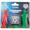 Stylex 34097 - Gomma a forma di pallone da calcio, set da 3 pezzi, gomma per cancellare i segni di matita, mini gioco di calcio