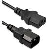 VulTech ALIM15-IN Cavo Prolunga Alimentazione 1.5m - Spina Maschio IEC C14 a Presa Femmina IEC C13-10A - Ideale per PC, UPS, Server, Monitor - Colore Nero