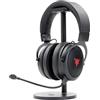 Itek - Cuffie Gaming H500W2 - Cuffie Gaming con Microfono Removibile. Cuffie da gioco wireless 2.4G, cancellazione rumore esterno, illuminazione LED. Adatti per PC e console, nero, regolabile.