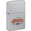 Zippo Accendino antivento, design Harley-Davidson, cromato lucido, immagine a colori, ricaricabile, riutilizzabile, design antivento, in confezione regalo, prodotto negli Stati Uniti