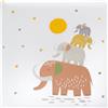 goldbuch 27 005 - Album fotografico Elephant Tower, motivo: elefante, 60 pagine bianche con divisori in pergamena, copertina in stampa artistica, ca. 31 x 30 x 4 cm, colore: Bianco