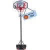HUDORA Canestro da basket All Stars 205 - Canestro da basket con supporto regolabile per bambini e ragazzi - Canestro mobile da esterno per giardino - Canestro con supporto e ruote - classic