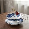 Filtro Ceramico a Ombrello Stile Blu e Bianco Colino da Tè a Ombrello Ceramica