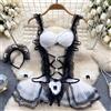 Brand New Costume da cameriera sexy cosplay copricapo abito tuta body costumi da notte