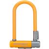 Kryptonite Kryptolok Mini-7 Lucchetto a U Arancione, Sicurezza 6/10 | Arco in Acciaio Temprato da 12,7 mm con Staffa FlexFrame, Colore Arancione, 1,13 kg, 8,2 x 17,8 cm