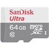 SanDisk Ultra microSDXC 64GB, up to 100MB/s, Class 10, UHS-I, Full HD video Whit