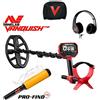 MINELAB METAL DETECTOR VANQUISH 440 MINELAB CUFFIE PIASTRA V10 10" PINPOINTER PROFIND 15