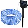 Lamker Luci Stringa Blu Energia Solare Esterno 10M 100LED Impermeabile Tubo Cate