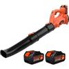 Bravolu Soffiatore a Batteria, Bravolu 21V Soffiatore Foglie Elettrico, con Batteria da