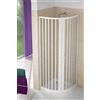 GRANISUD Box Doccia PVC SEMICIRCOLARE apertura centrale 80x80 cm con H 170 / 175 cm basso