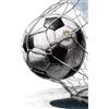 Stampa artistica momento gol calcio bianco nero progettata per uso arredamento i