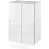 Mobiletto da bagno sospeso, bianco lucido, 40 cm, colonna da bagno, mobiletto da
