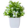 Pianta Bonsai Artificiale Fiore Lilla Plastica 17cm per Decorazione Scrivania In