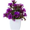Pianta Bonsai Artificiale Fiore Lilla Plastica 17cm per Decorazione Scrivania In