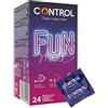 CONTROL Fun Mix preservativi sottili stimolanti ed extralubrificati 24 profilattici