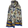 ORDI.TO MIAMI foulard donna cotone bluette/senape multicolor MADE IN INDIA