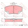 TRW GDB400 Pastiglie Freno Set di 4 para Renault Clio Mio II (BB_, CB_) 1998-201
