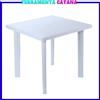 IPAE-PROGARDEN Tavolo Da Giardino In Plastica Tavolino Esterno Balcone Rettangolare Bianco
