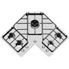 Foster 7038052 Piano Cottura Gas 5 Zone Angolare Inox Griglia Ghisa cm. 83x83