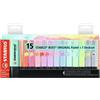 Stabilo Evidenziatori Stabilo Boss Original Pastel 15 Colori Misti Pastello con Deskset