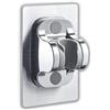 IPEA Supporto per Doccia Adesivo Universale - NESSUNA FORATURA - Supporto per Soffione Doccia Regolabile - Gancio Impermeabile per Box Doccia, Bagno, Casa - Colore Cromato - Installazione Semplice