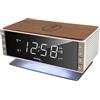 techno line Moderna radiosveglia WT487 con Funzione di Ricarica Qi (Ricarica Wireless, Ricarica induttiva)