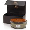 WoodWick candela profumata in confezione regalo | Candela Fireside a ellisse con stoppino scoppiettante | Fino a 50 ore di durata | Regali per donne