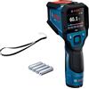 Bosch Professional Bosch PRO Termometro a Infrarossi GIS12V‑700‑14 (grande display grafico, protezione IP54, resistente a cadute da 2 m, doppia alimentazione, incl. adattatore batteria e pile AA)