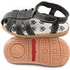 ShooShoos Shoo Shoos - Scarpette Primi di pelle suola rigida, taglia 22, stile sandali nere