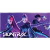 Character World Asciugamano con licenza ufficiale K Pop Demon Hunters | Morbidissimo, design Clash con Zoey, Mira e Rumi | Perfetto per la casa, il bagno, la spiaggia e la piscina | 100% cotone | 140 cm x 70 cm