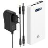 melasta Batteria Esterna 5200mAh 12V/5A/DC 9V/1.5A/DC 5V/2A USB Powerbank