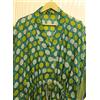Fatto a mano Abito lungo caftano verde puro cotone vestito maxi tunica donna vestaglia...