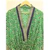 Fatto a mano Abito lungo caftano verde puro cotone vestito maxi tunica donna vestaglia...