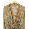 Fatto a mano Abito lungo caftano beige puro cotone vestito maxi tunica donna vestaglia...