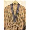 Fatto a mano Abito lungo caftano beige puro cotone vestito maxi tunica donna vestaglia...