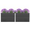 vidaXL Fioriera Rialzata da Giardino 200x100x91 cm in WPC Grigio