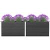 vidaXL Fioriera Rialzata da Giardino 200x50x91 cm in WPC Grigio