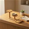 Espositore da Tavolo in Bambù Minimalista Stand da Scrivania Bordi Arrotondati