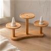 Espositore da Tavolo in Bambù Minimalista Stand da Scrivania Bordi Arrotondati