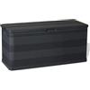 vidaXL Baule da Giardino Nero 117x45x56 cm
