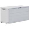 vidaXL Baule da Giardino 280 L Grigio Chiaro