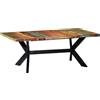 vidaXL Tavolo da Pranzo 200x100x75 cm in Legno Massello di Recupero