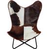 PARRYS LEATHER WORLD Originale Vacchetta Pelle Farfalla Sedia Fatto a Mano Vintage Accento Sedia