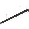 Silamp Plafoniera LED 48W 120x7x5cm Nera da Sospensione con Cavo Acciaio